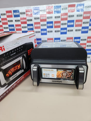 Freidora de aire 200 W, 10 Litros XXL Horno Barbocoa Smokeless, Doble resistencia, Accesorios incluidos, Temporizador 60 min, G3 Ferrari G10181 Friggisano